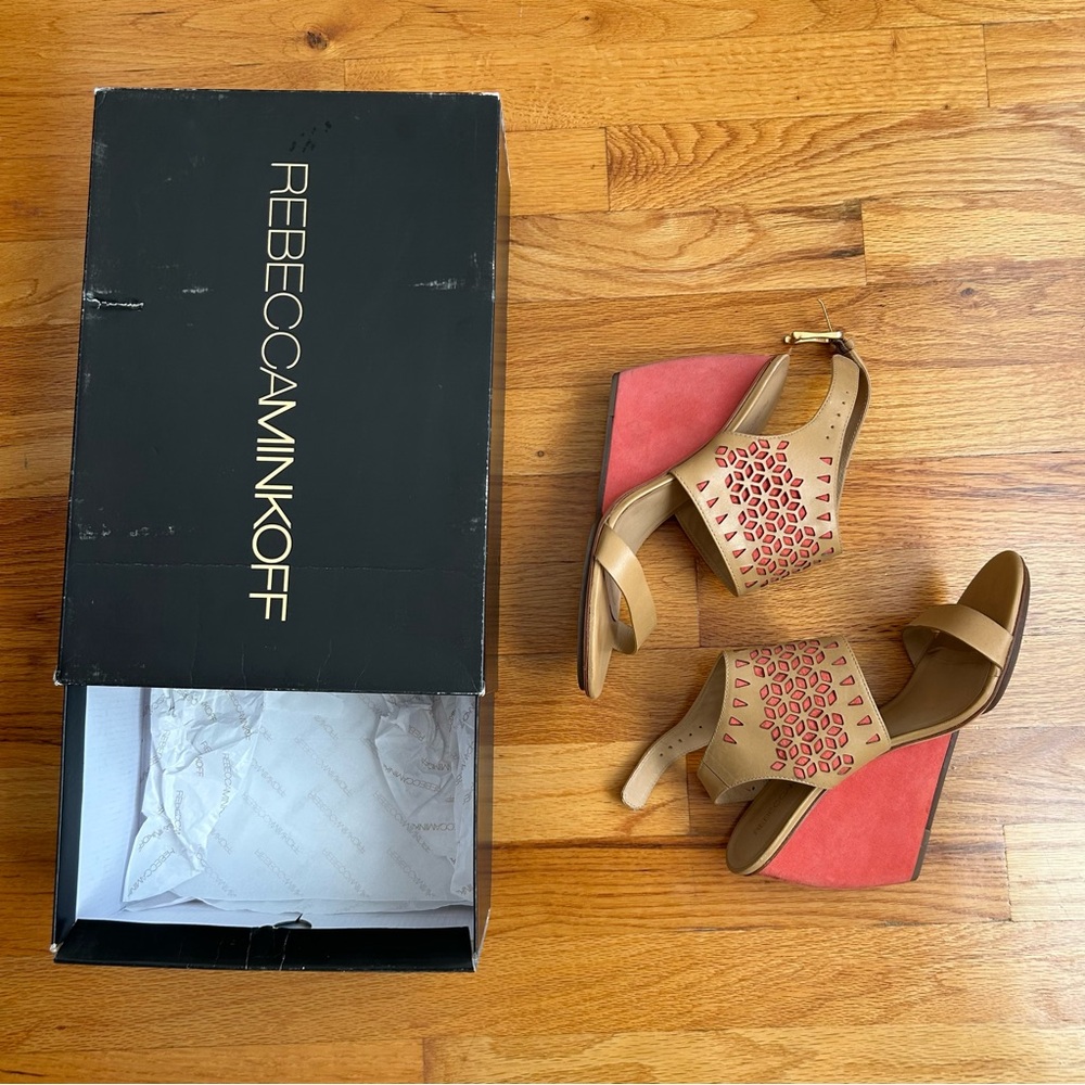 Rebecca Minkoff Leather/suede wedge